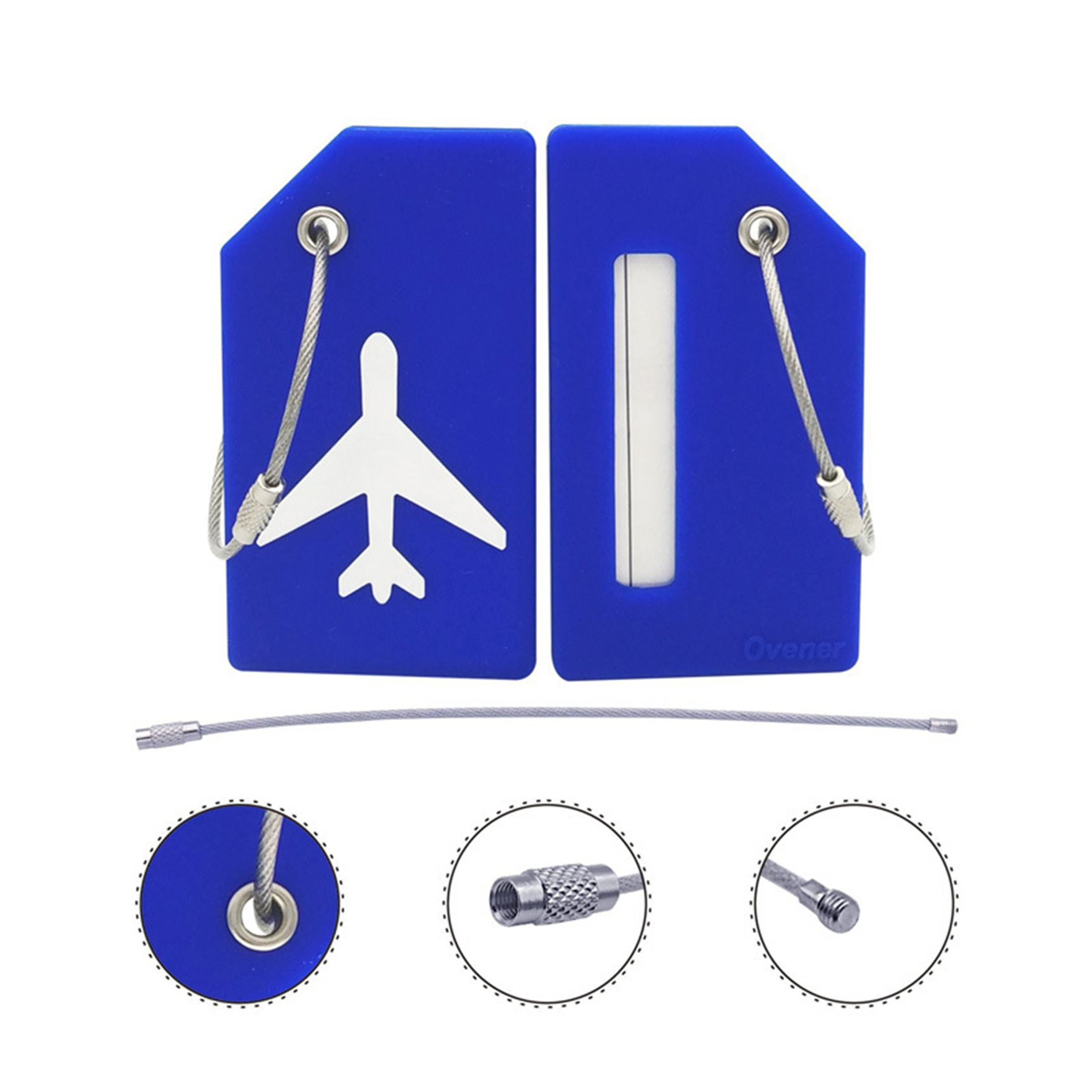 Silicone Luggage Tag with Durable Wire Loop 3