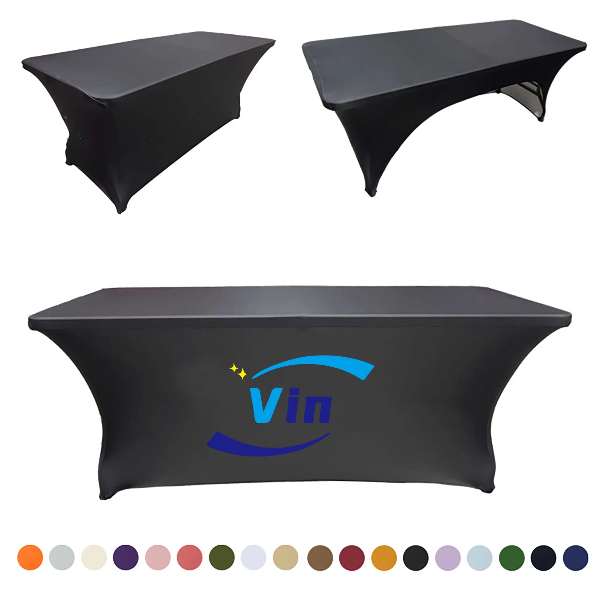 6FT Stretch Tablecloth Fits Rectangular Table