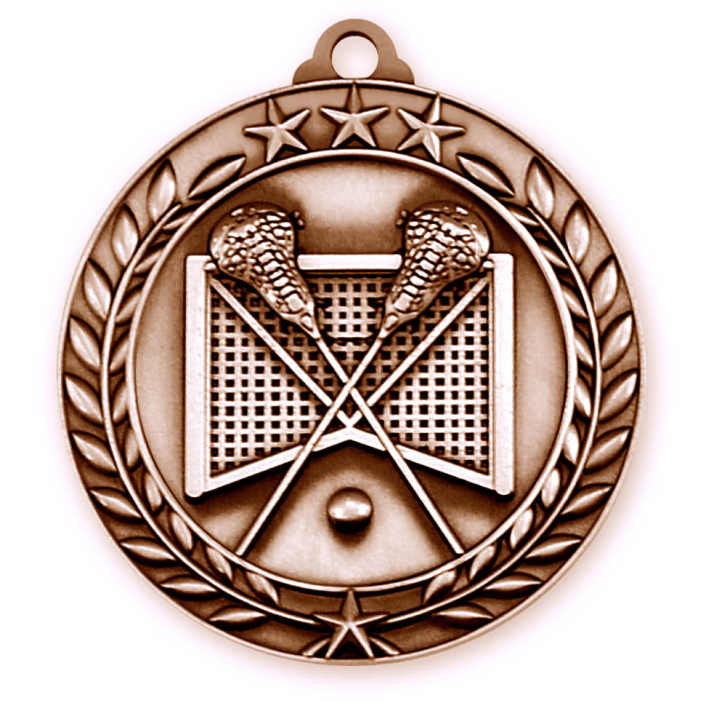 Lacrosse Wreath Award Medallion (2-3/4") 2