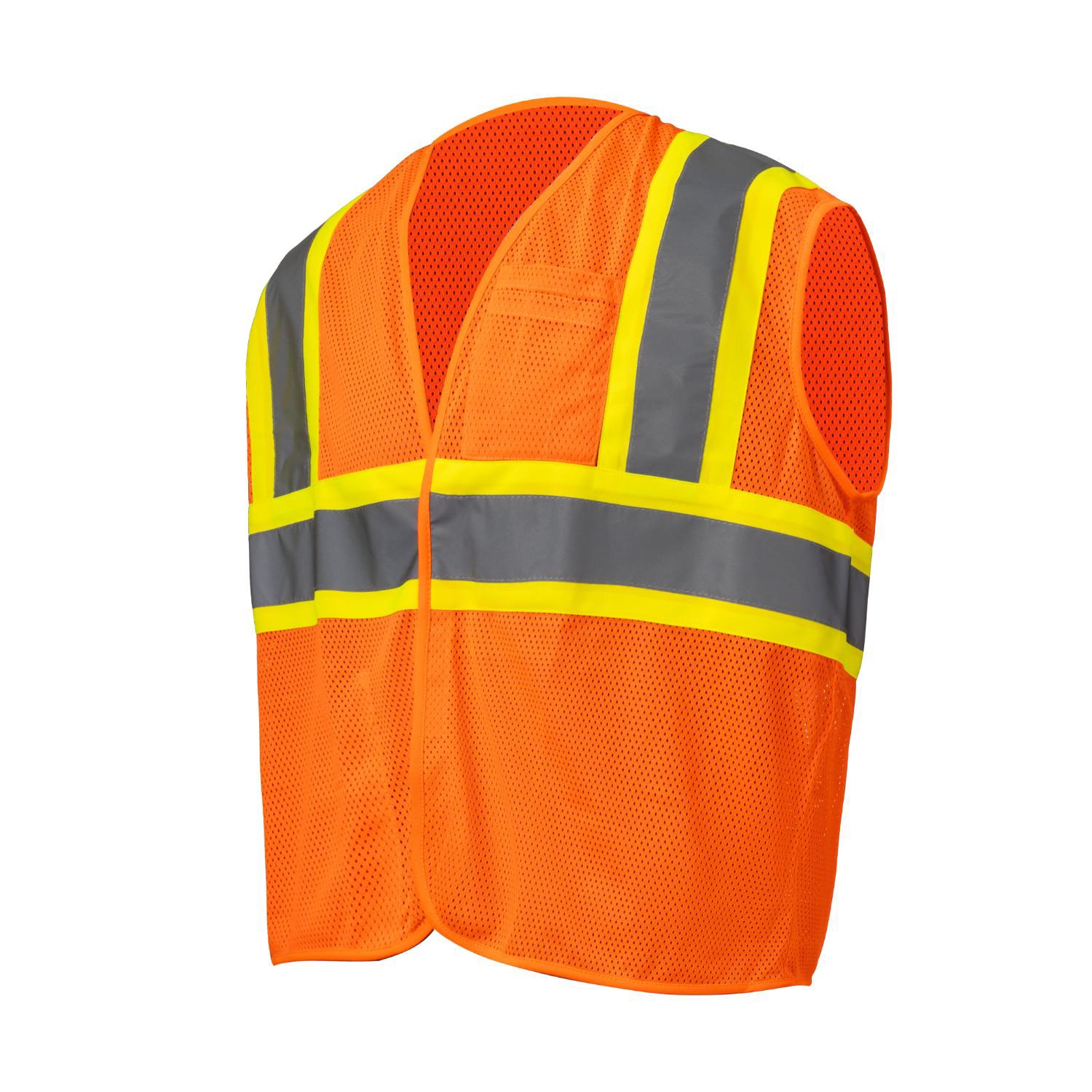 3.8 Oz. Polyester Class 2 Reflective Tape Safety Hook & Loop Vest With Pocket 6