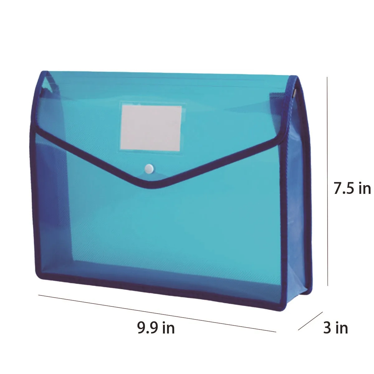 Large-Capacity Transparent Document Folder with snap Closure 6