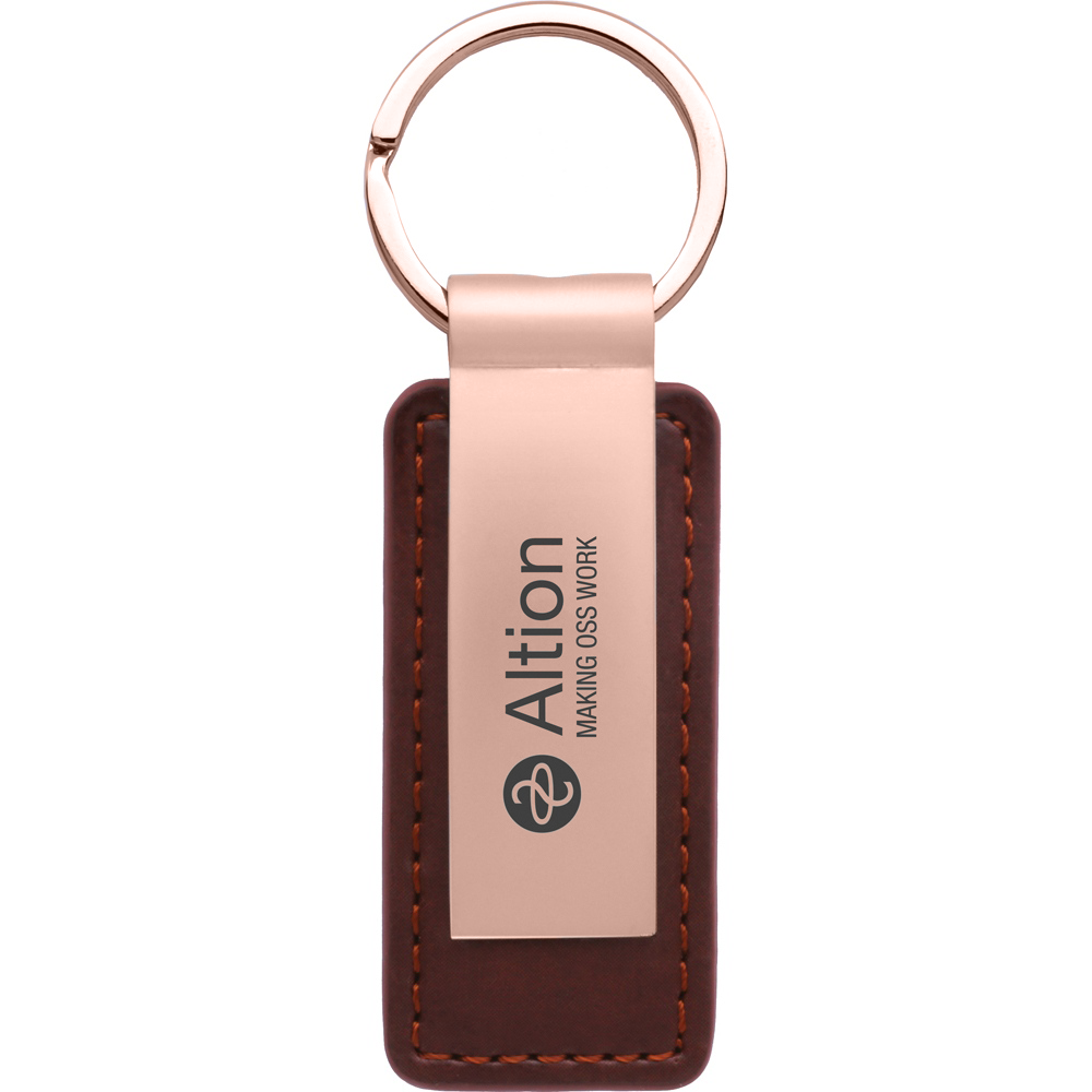 Leatherette & Metal Keychain 3