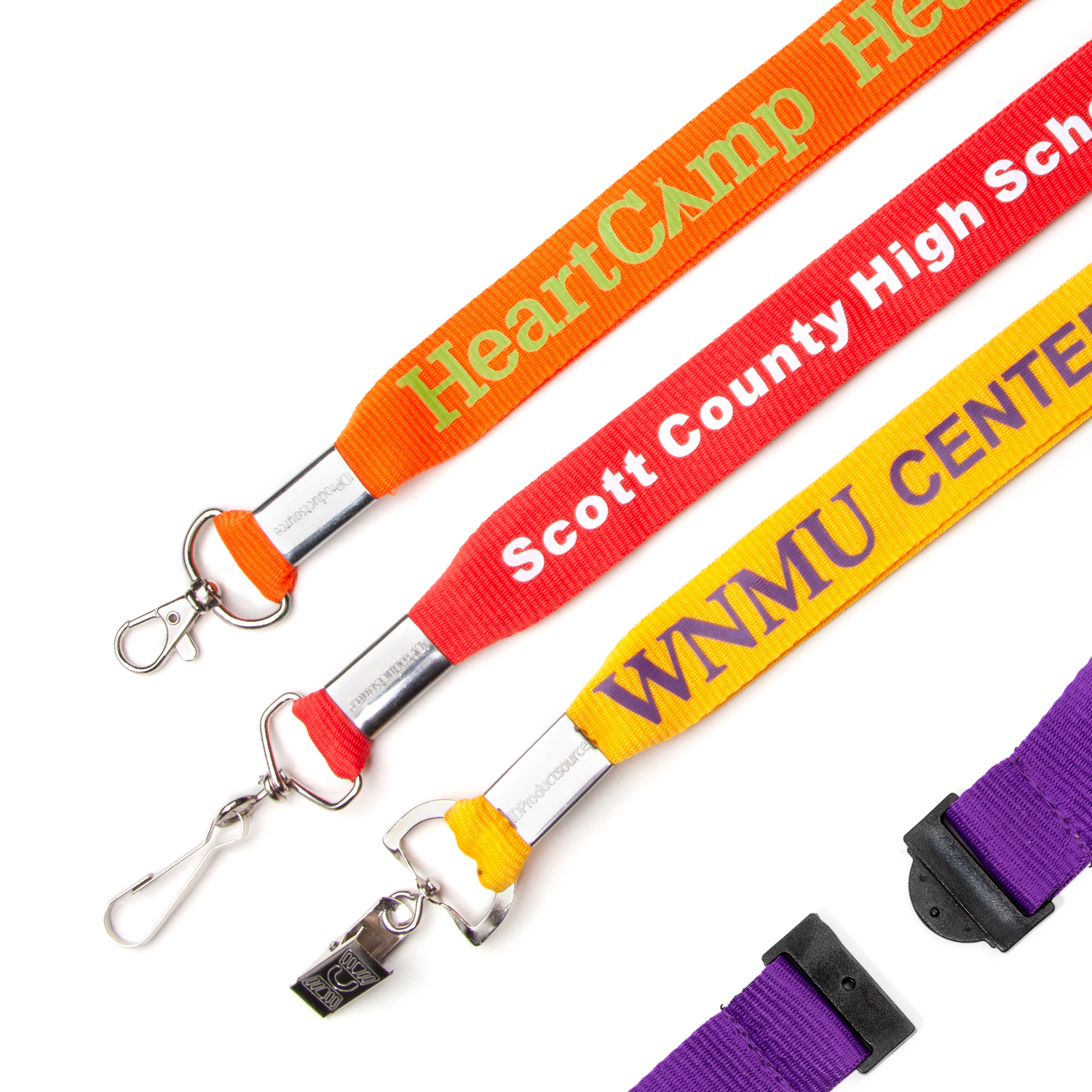 1" Flat Polyester Youth Lanyard with Breakaway 2