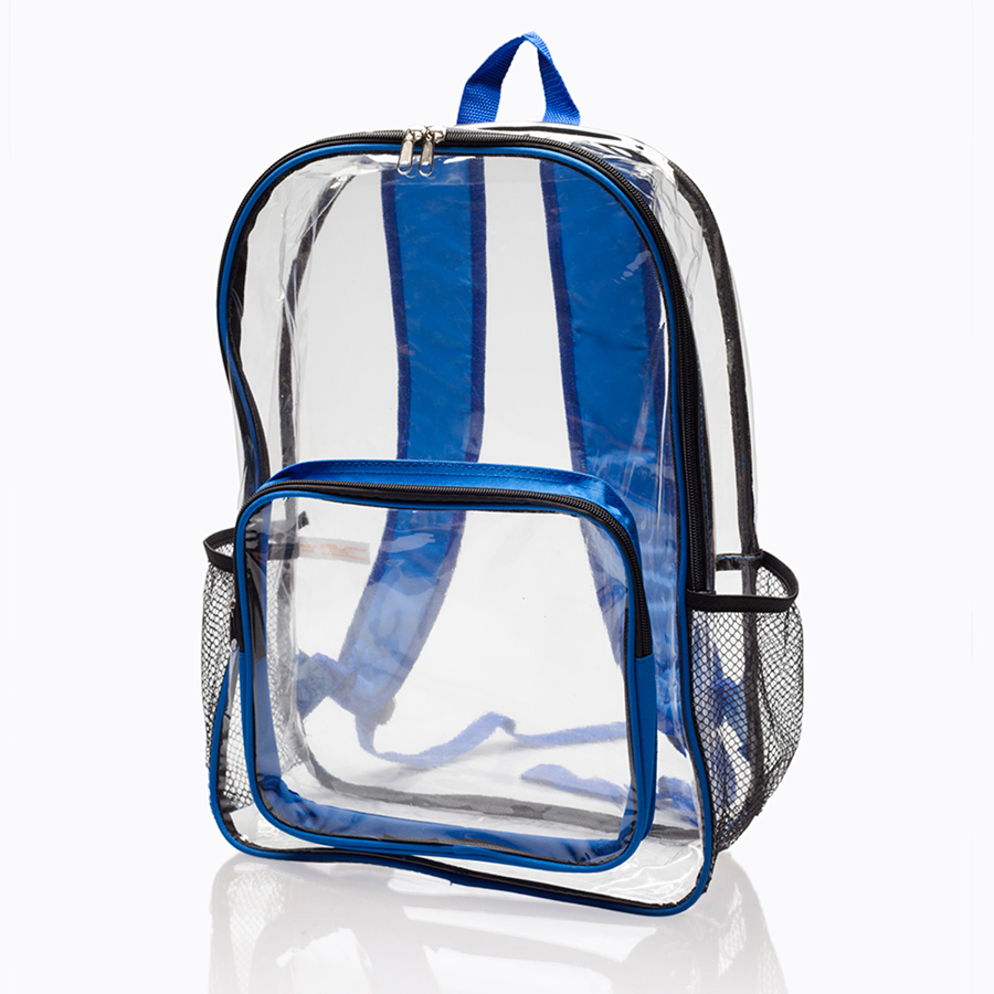Clear PVC Backpack w/ Front Pocket - 13"W x 18"H 2