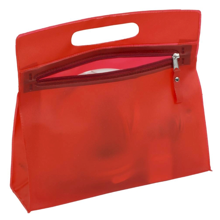 9-1/2" W x 8-1/4"H - "Bermuda" Vinyl Travel Pouch with Zipper 6