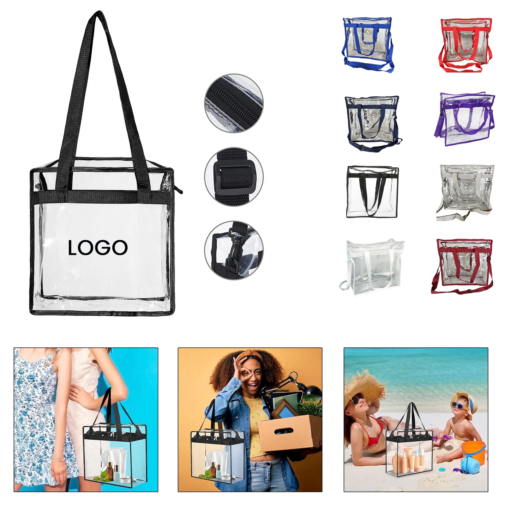 PVC Crossbody Handbags for Shopping & Travel 12