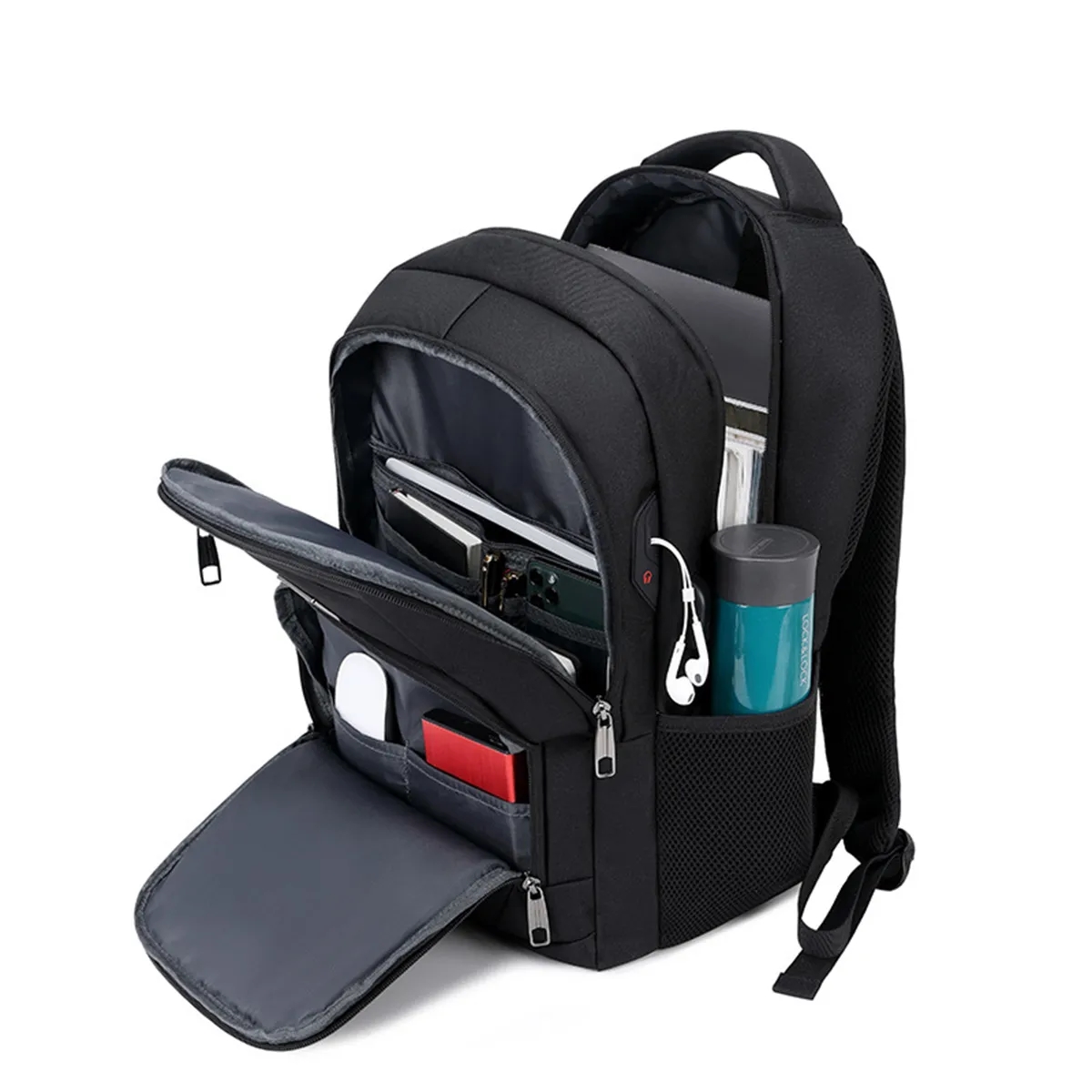 Large Capicity Travel Waterproof Laptop Backpack W/ USB Port 4