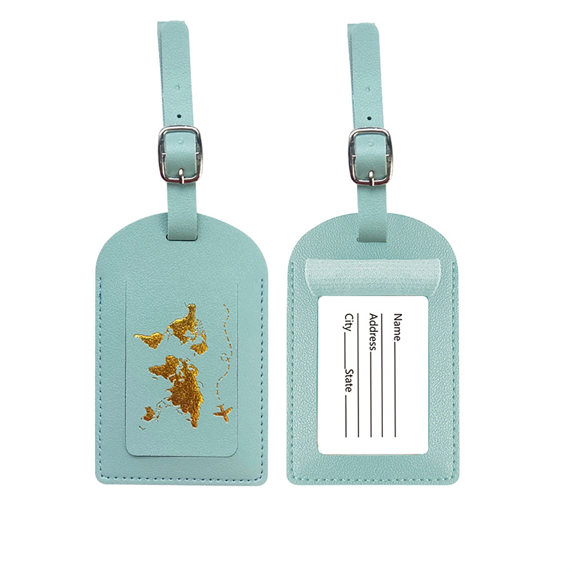 MOQ 100pcs PU Leather Passport Cover Luggage Tag Set 4