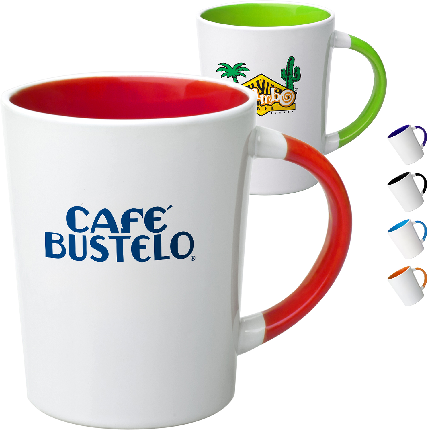 13 oz. Albany Two Tone Latte Custom Ceramic Mugs 2