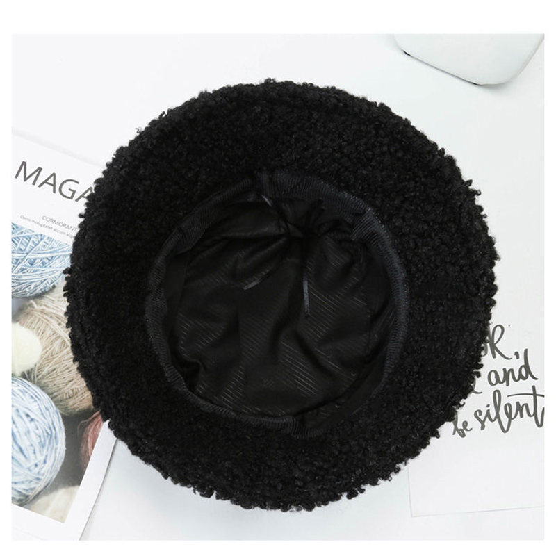 Faux Lamb Wool Fishermans Hat Trend Bucket Hats 1