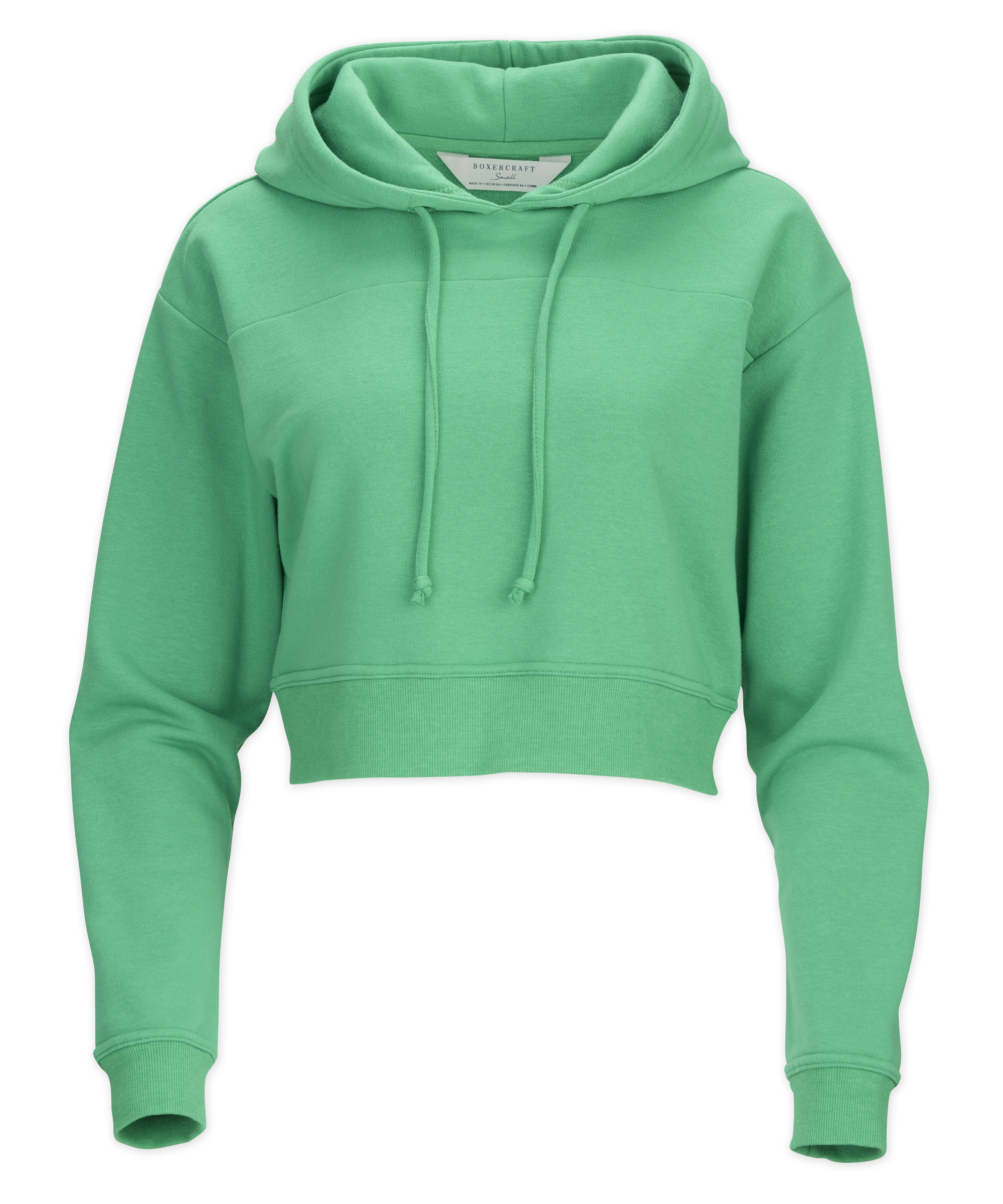 BOXERCRAFT WOMEN'S CROPPED FLEECE HOODIE 4