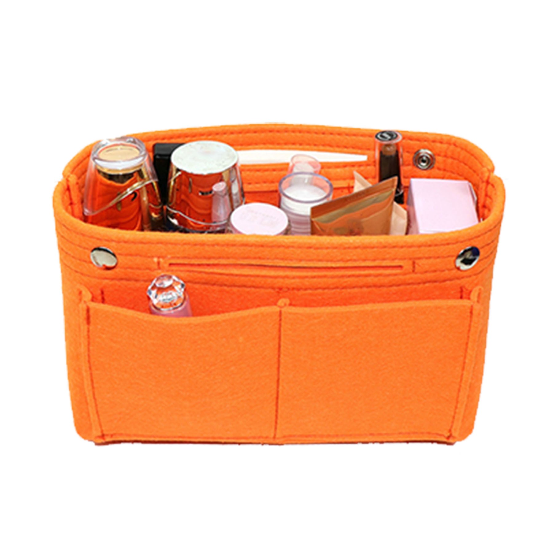 Felt Double Buckle Large Capacity Makeup Bag 5