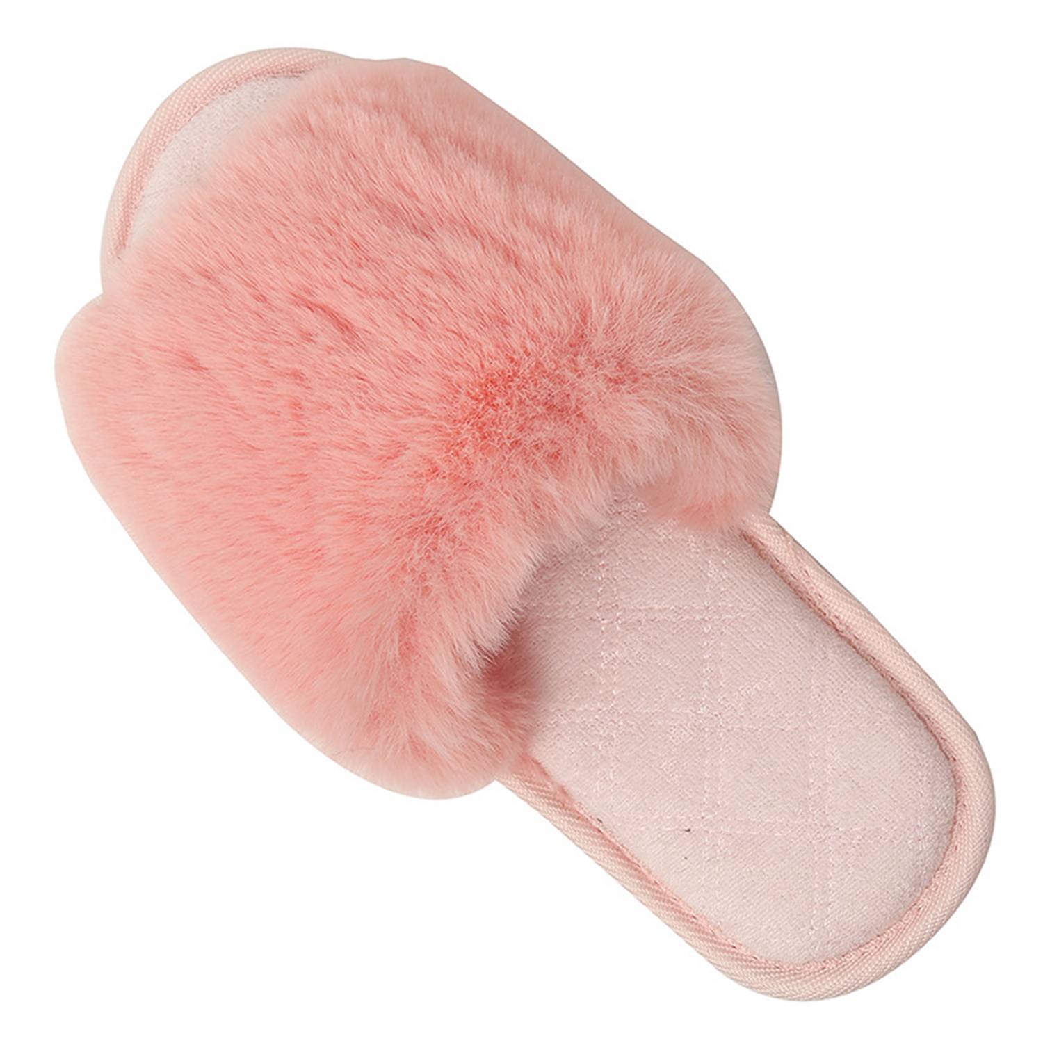 Women's Large Size Indoor Rabbit Fur Cotton Slippers 8