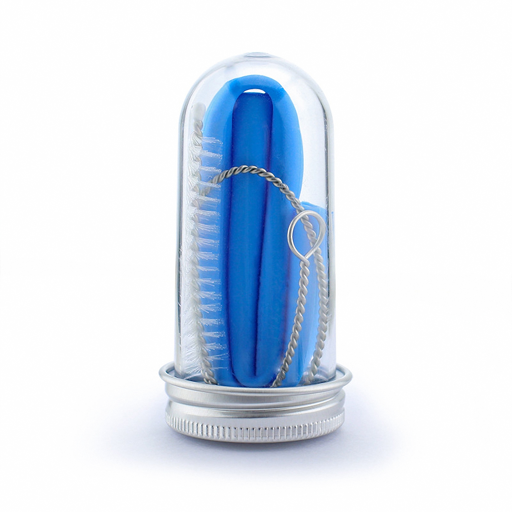 Reusable Collapsible Silicone Straw Set with Cleaning Brush 5