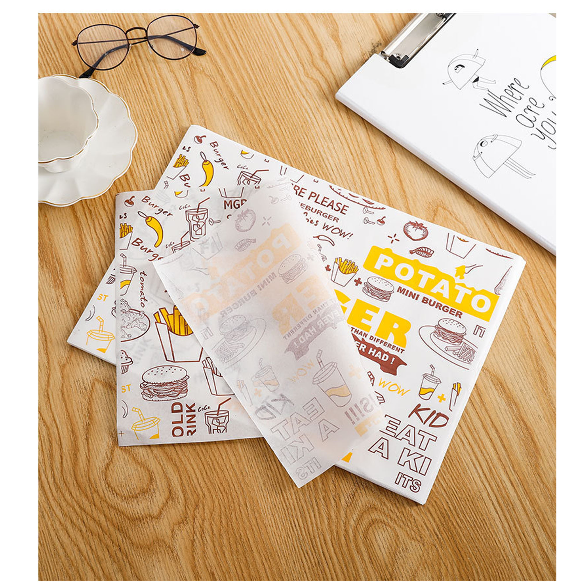 10-Inch Customizable Food Wrap Paper for Secure Packaging 2