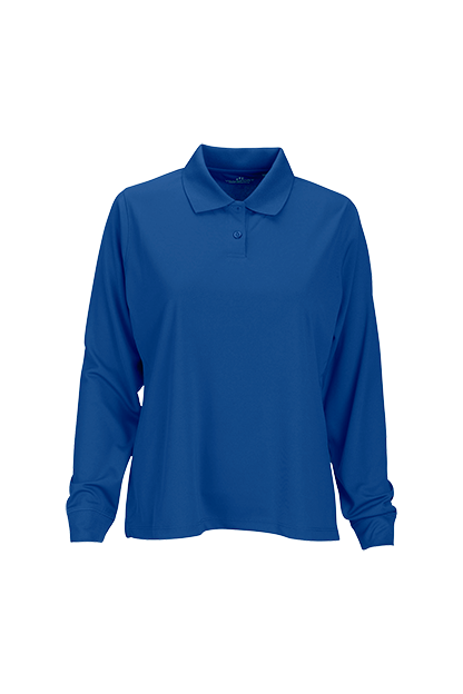 Women's Vansport Omega Long Sleeve Solid Mesh Tech Polo 48