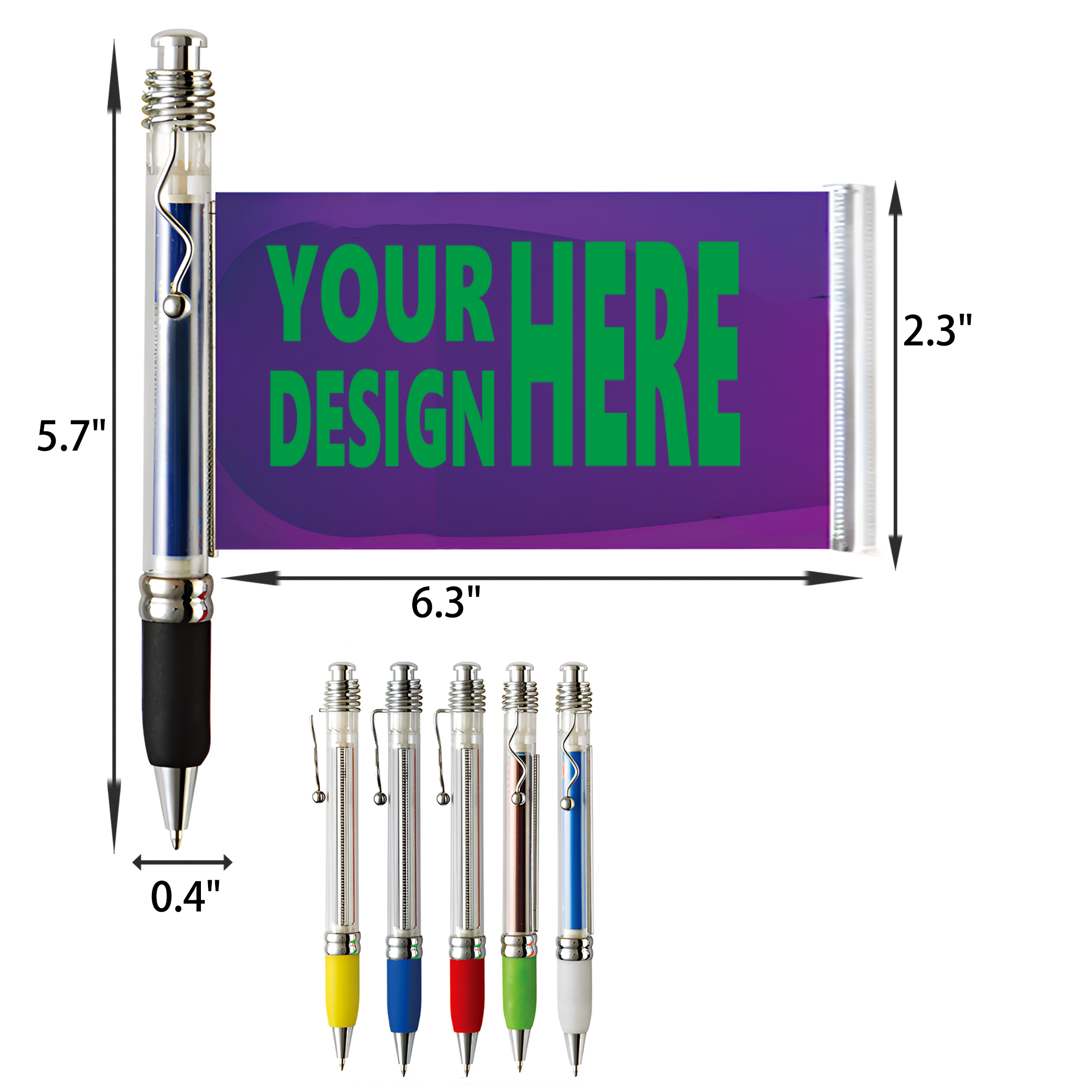 Unique Push Button Banner Pen 2