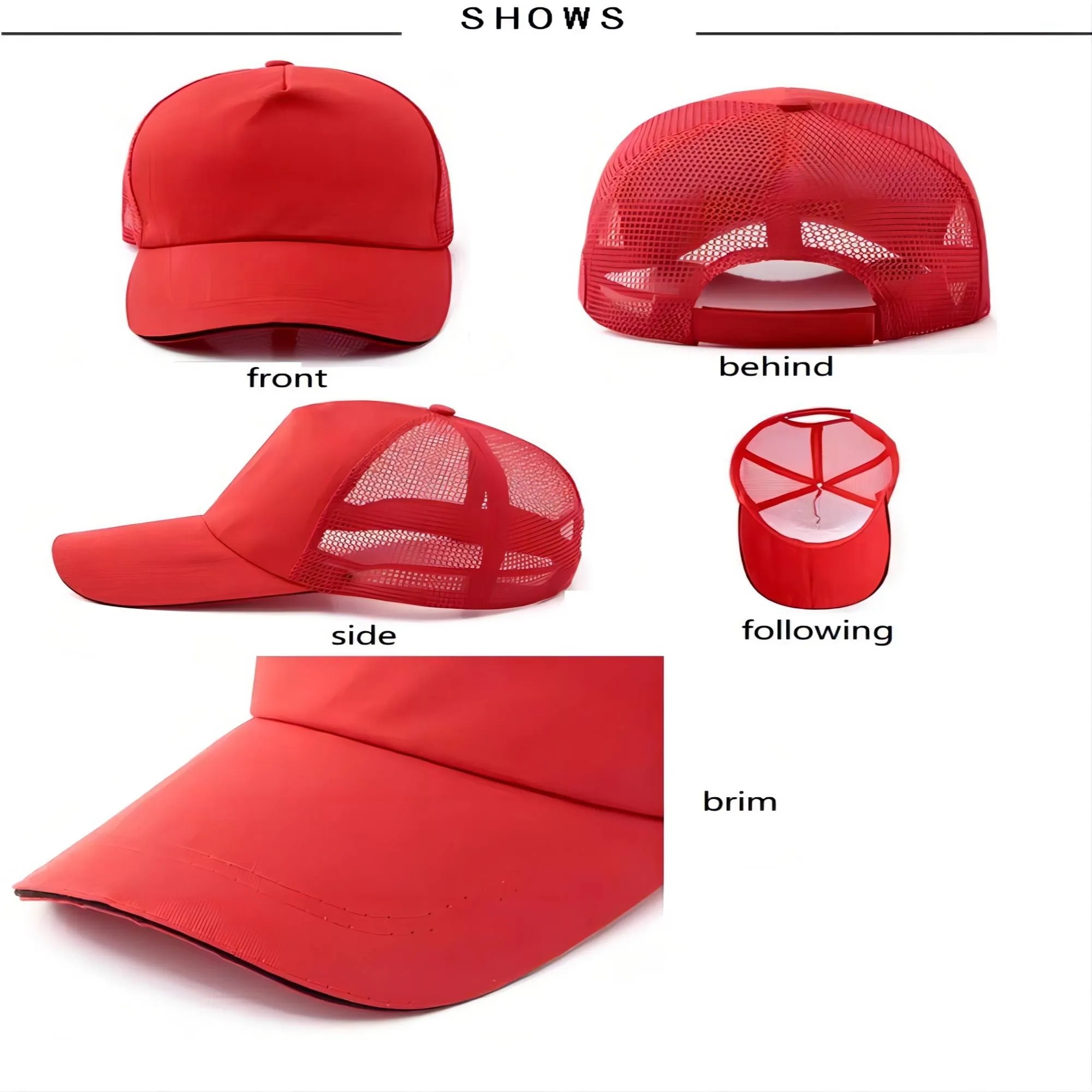 Full Color Sunscreen Breathable Baseball Cap 2