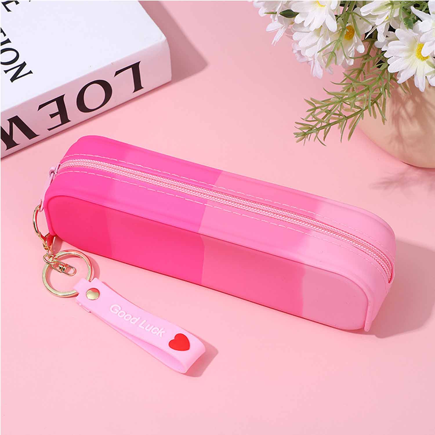 Rectangular gradient silicone pencil pouch 4