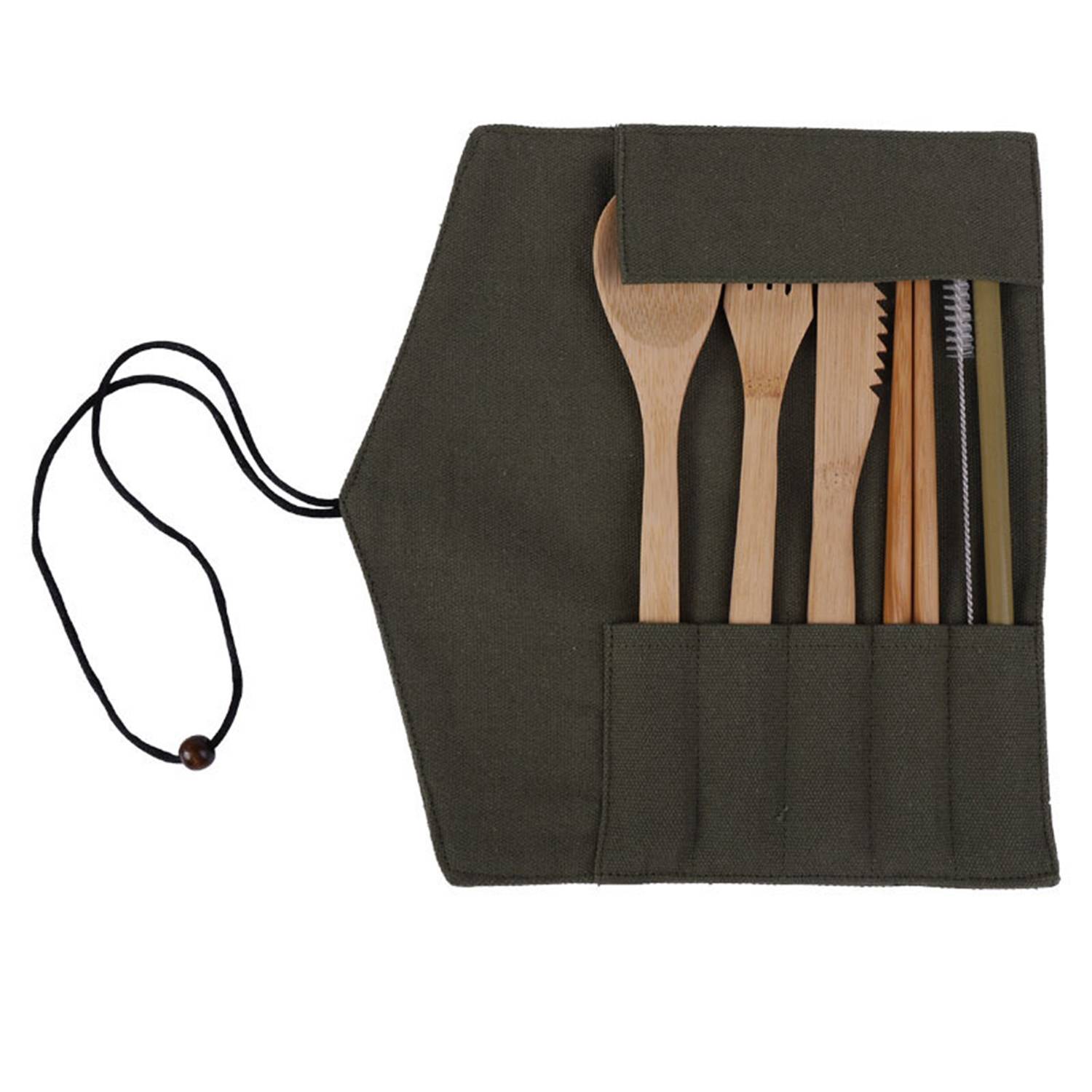 Travel Reusable Bamboo Cutlery Set 2