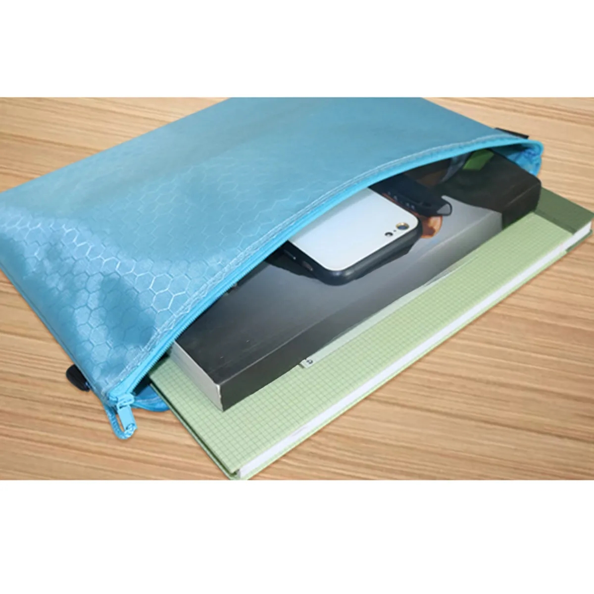 File Waterproof Thick Canvas Zipper Stationery Bag 3