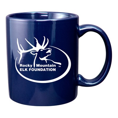 11 oz vitrified coffee mug - cobalt blue 1
