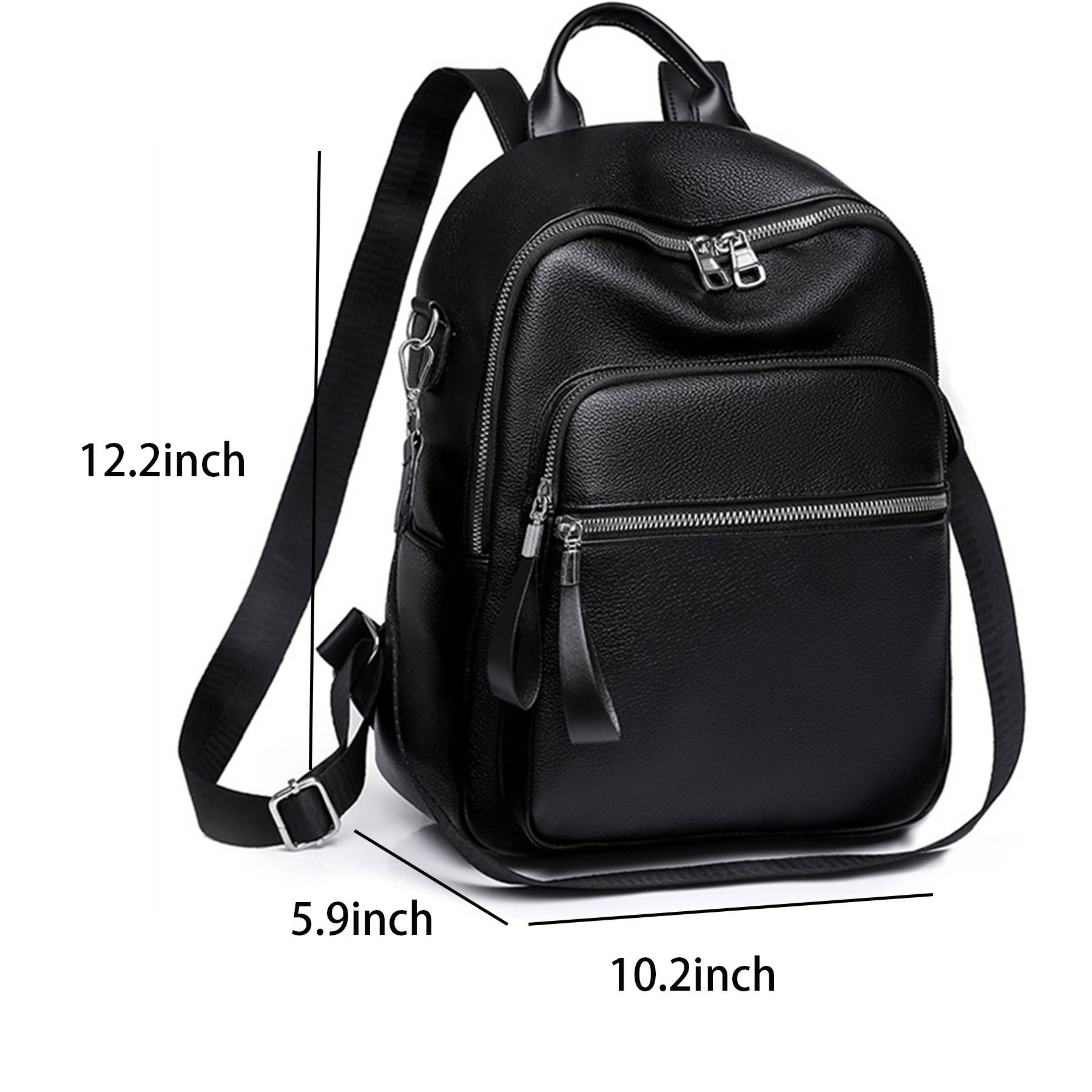PU Leather Dual-use Casual Small Backpack Women 4