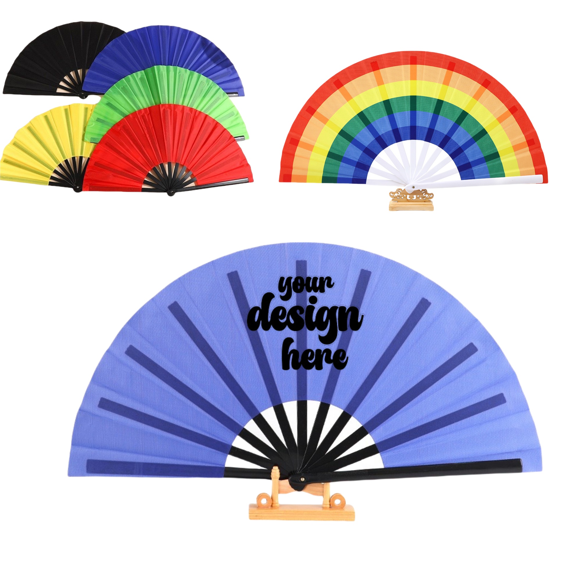 Plastic Folding Fan Gay Pride LGBT Fans 4