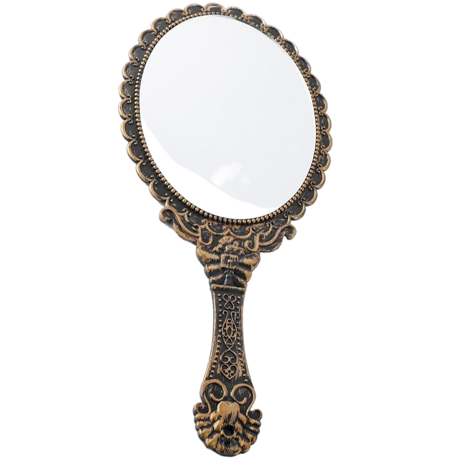 Vintage Oval Handheld Makeup Mirror 4