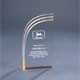 4" x 8" Gold Wave Acrylic Trophy Award 2