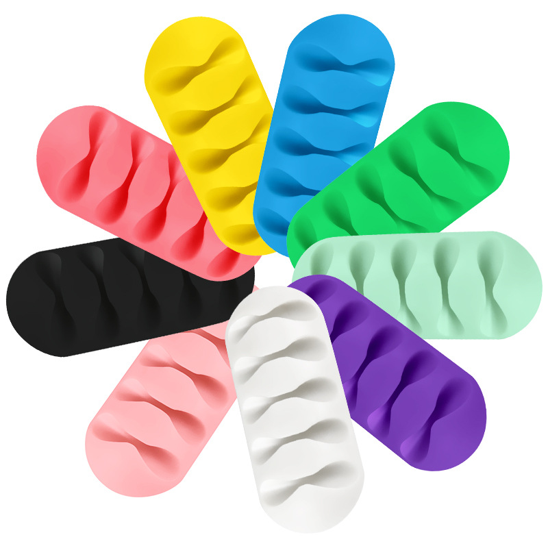 Desktop TPR Adhesive Cord Organizer 5
