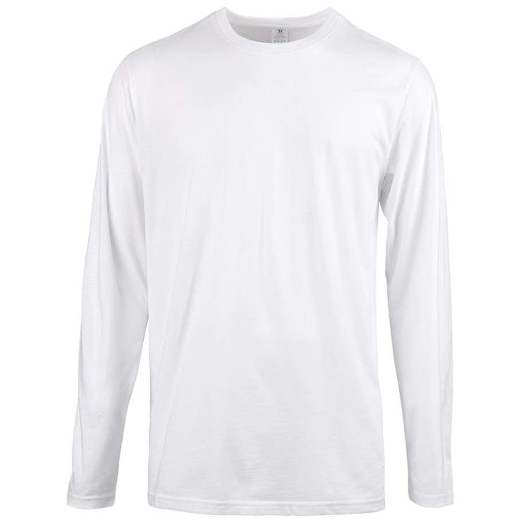 Men's Crew Neck Long Sleeve T-Shirts - White 3X 2