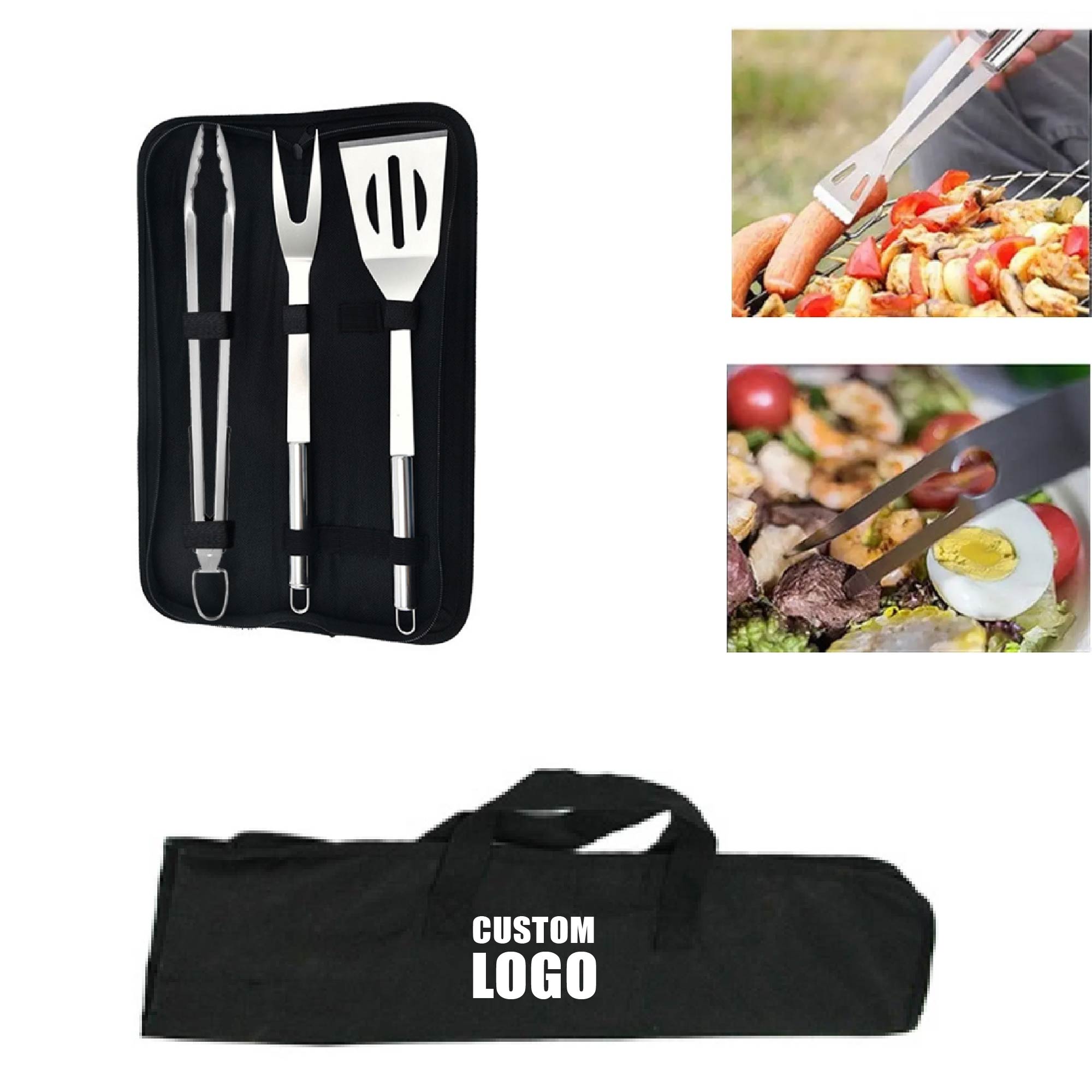 MOQ 10 pcs BBQ Utensil Set with Bag 2