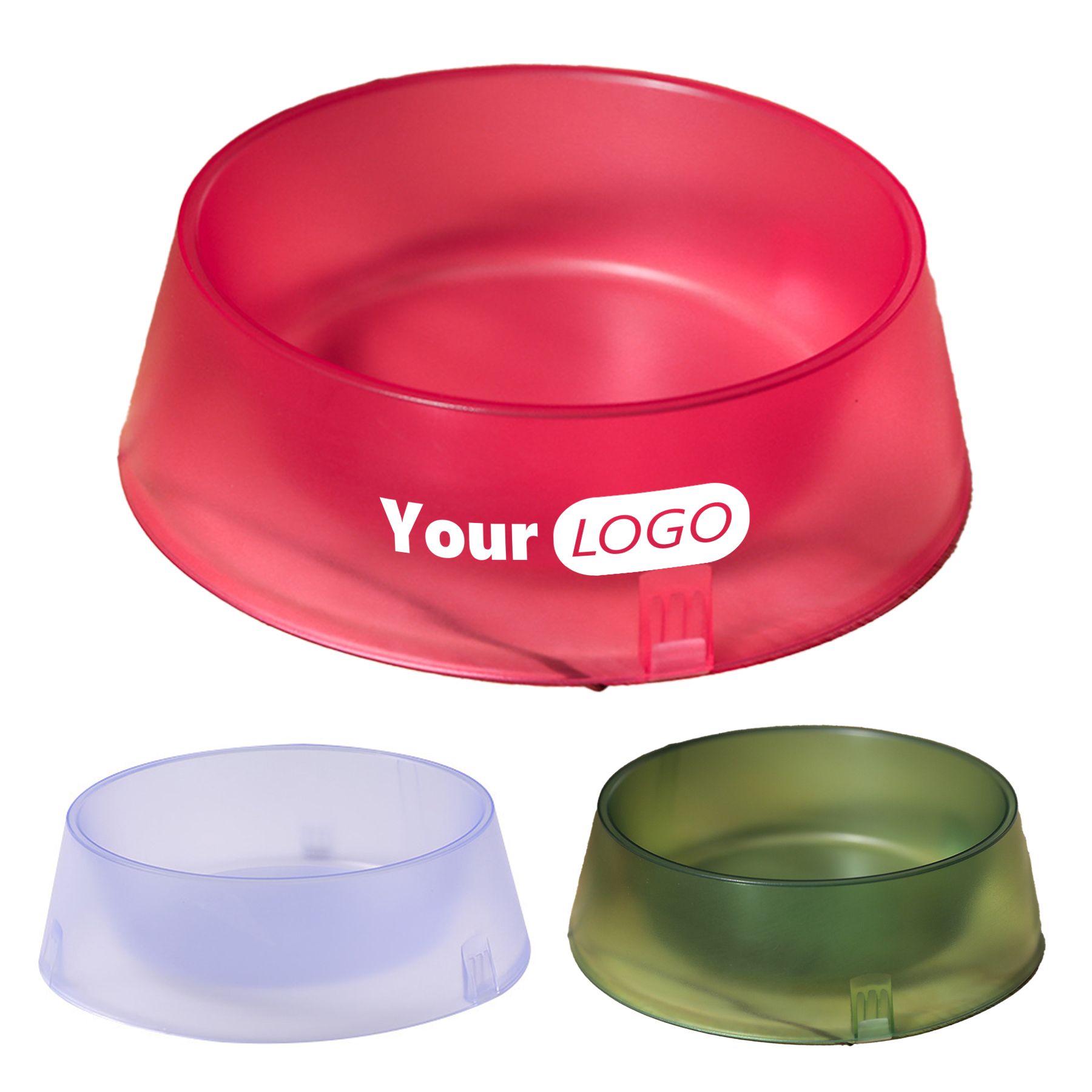 Plastic Anti Slip Semi Transparent Large Capacity Cat Bowl 1