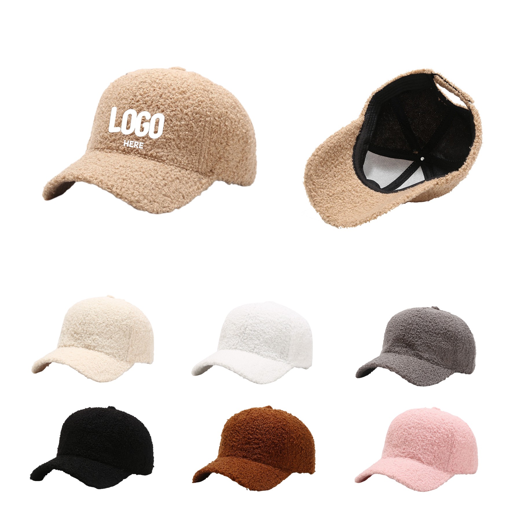 Lamb Wool Winter Baseball Cap