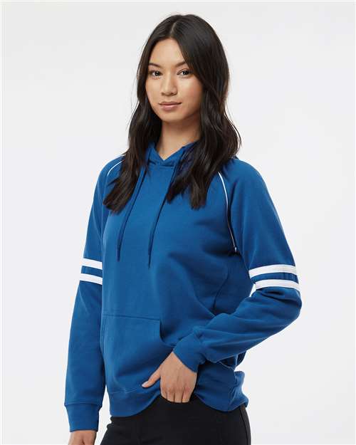Women's Varsity Fleece Piped Hooded Sweatshirt - 8645 21