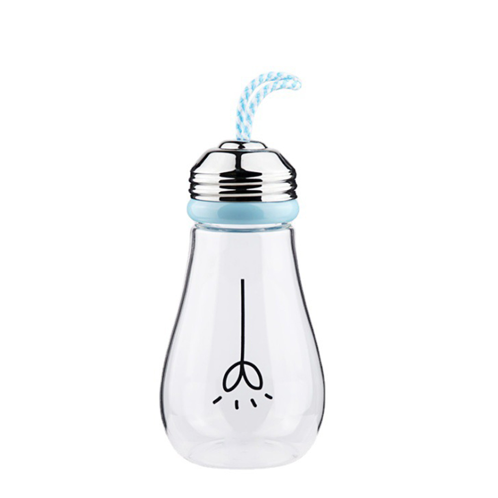 Bulb Shaped Glass Water Bottles, custom glassware with logo imprint 2