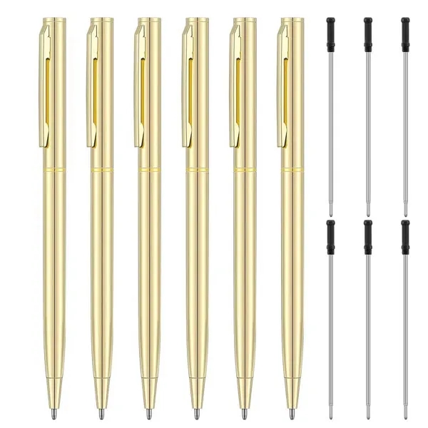 Luxury Gold Slim Metal Hotel Pen 6