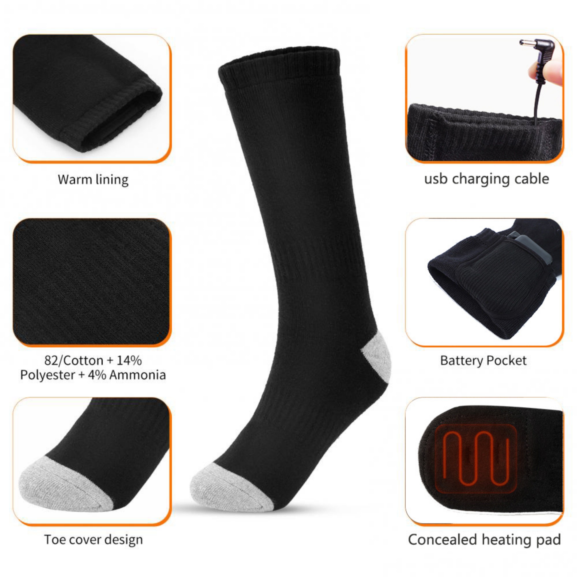 USB Heated Warming Socks 6