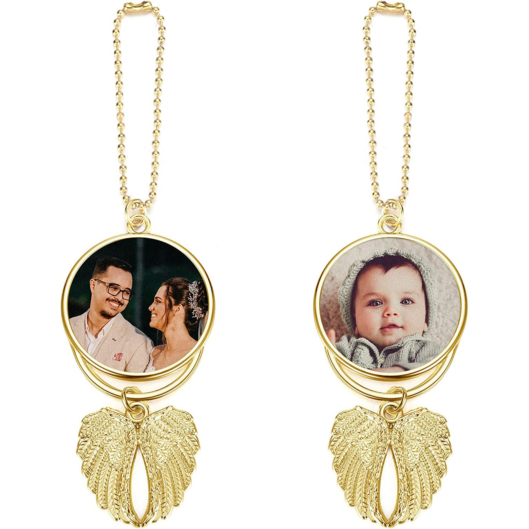 Custom Photo Car Hanging Ornament Angel Wing 2