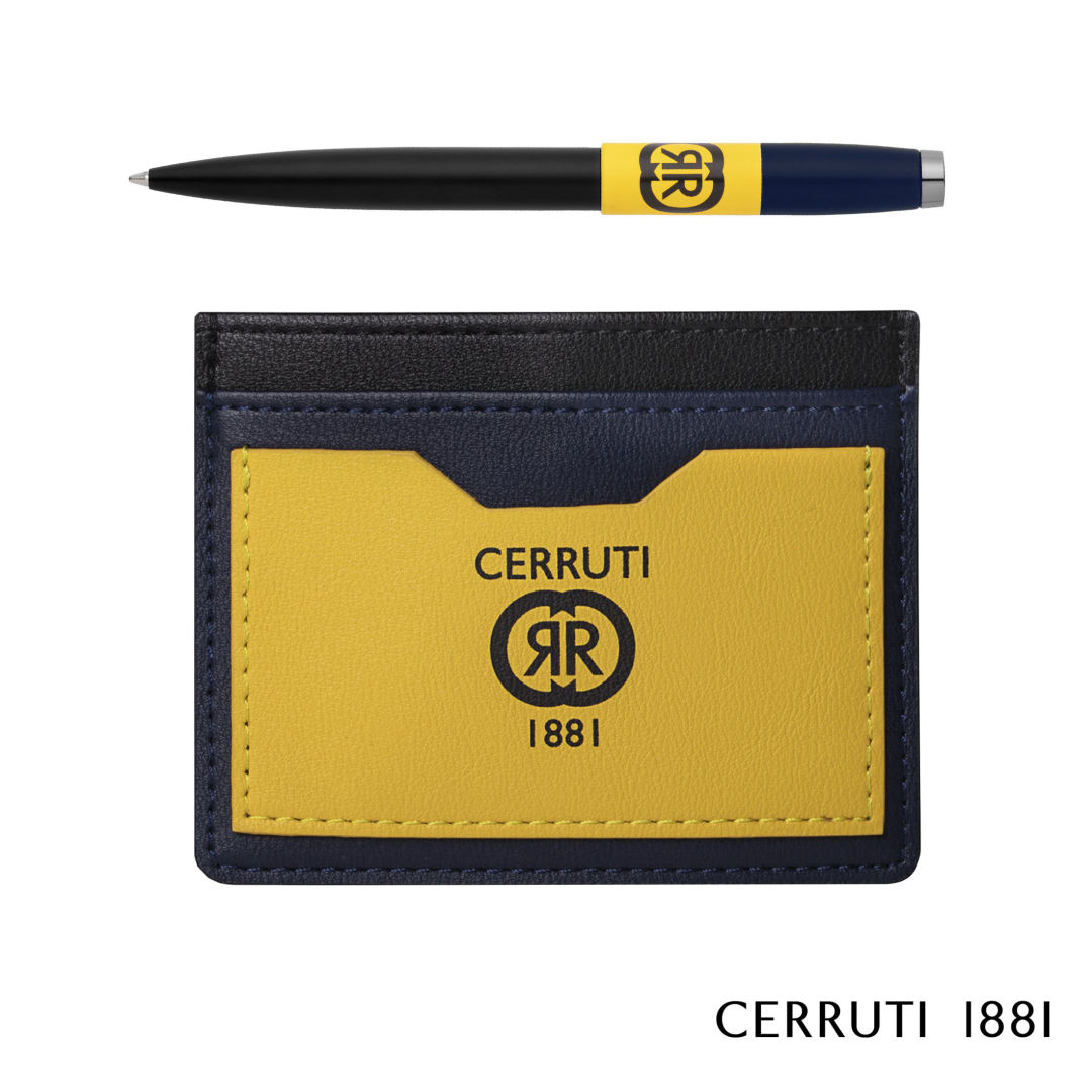 Cerruti 1881® Brick Ballpoint Pen & Card Holder Gift Set 1