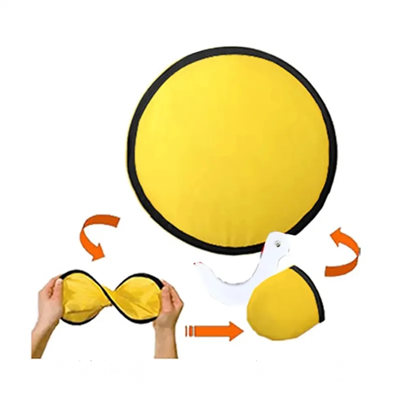Custom round foldable frisbee fan 3
