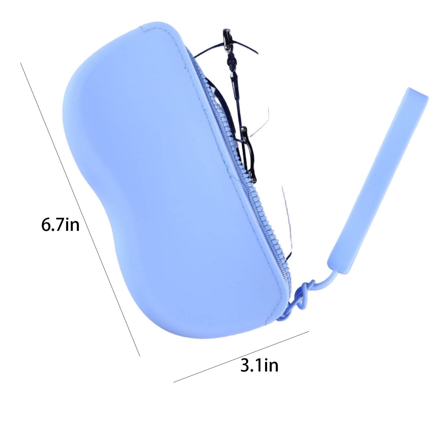 Silicone Zipper Dustproof Glasses Pouch 6
