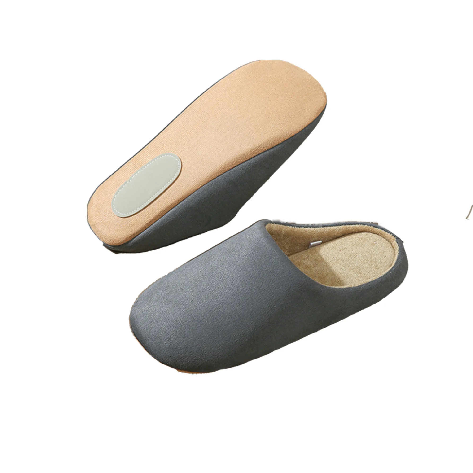 MOQ 30 Quiet Soft Bottom Plush Slippers Non-Slip Home 4
