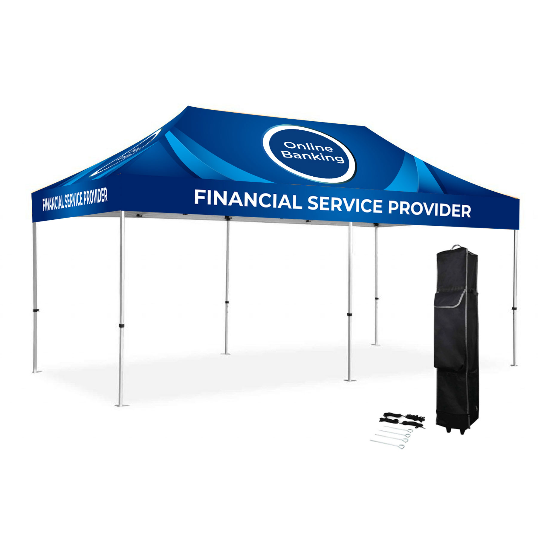 10' x 20' Premium Hex Aluminum Canopy Tent w/Dye Sublimation Canopy 1