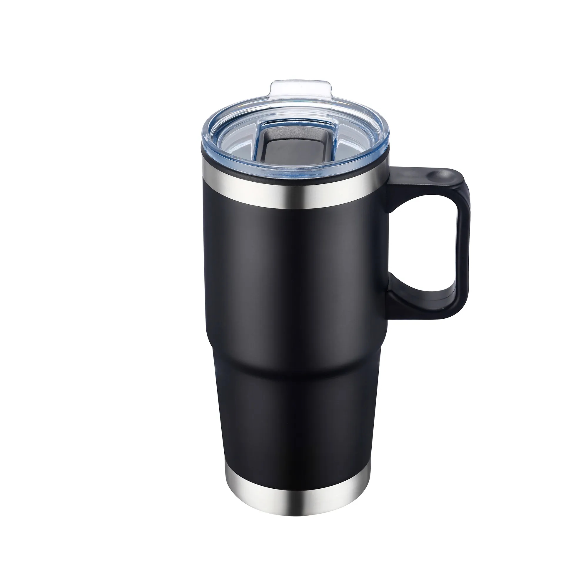 24oz Double Wall SS / PP Mug with Clear Closure Lid and Hand 13