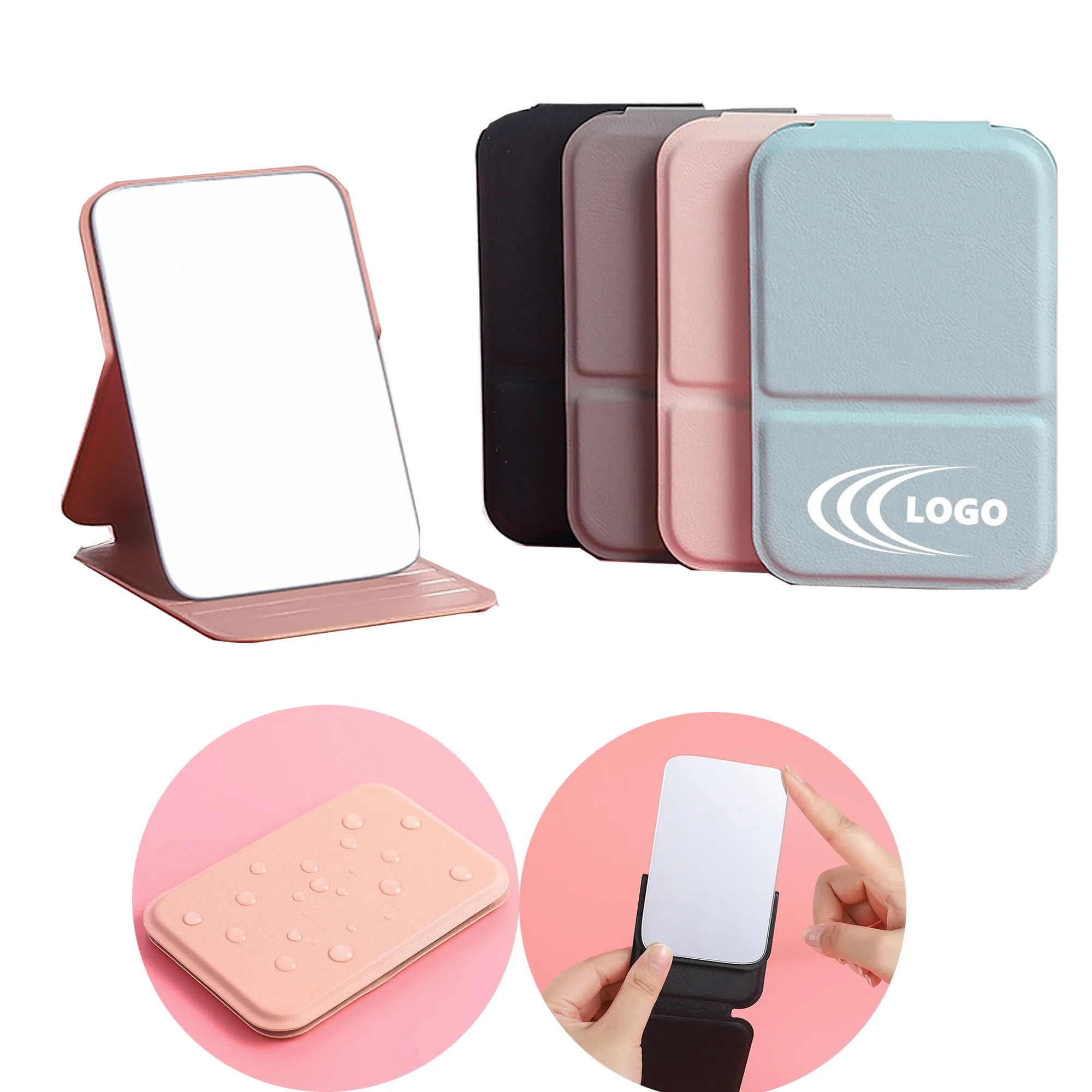 Custom Logo Folding Compact Mirror