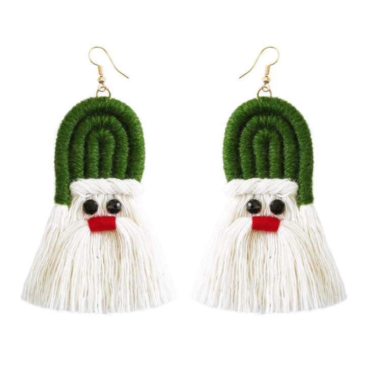 Christmas Tassel Woven Handmade Earrings 3