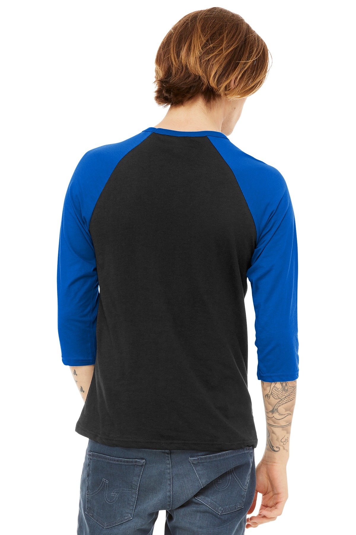 BELLA+CANVAS Unisex 3/4-Sleeve Baseball Tee. BC3200 80