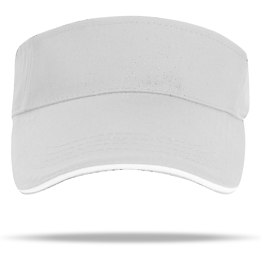 Stock Solid Color Poly Cotton Visor, Hook-And-Loop Fastener 11